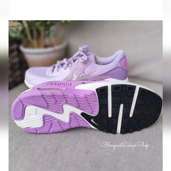 Nike Air Max Excee Womens Purple Sneakers Shoes Made with Swarovski Crystals - Picture 7 of 7